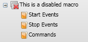 Disabled macro