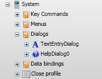 Profile dialog example