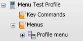Command menu setup
