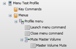 Command menu setup
