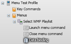 Databound menu setup