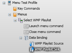 Databound menu setup