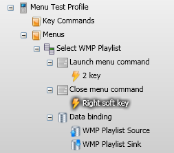 Databound menu setup